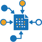 Icon representing accessible information and reporting tools