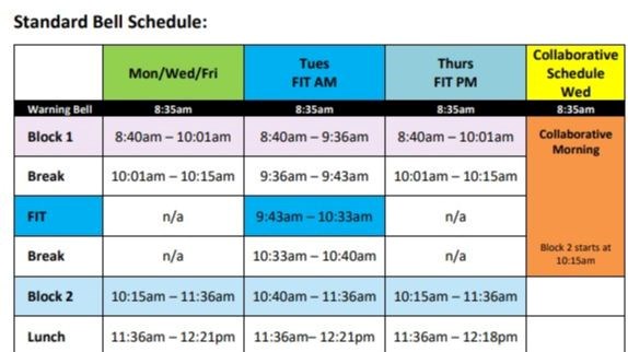 2022 2023 Bell Schedules