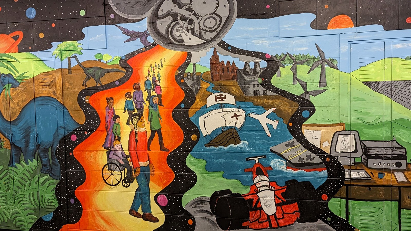 Mural designed and painted by students