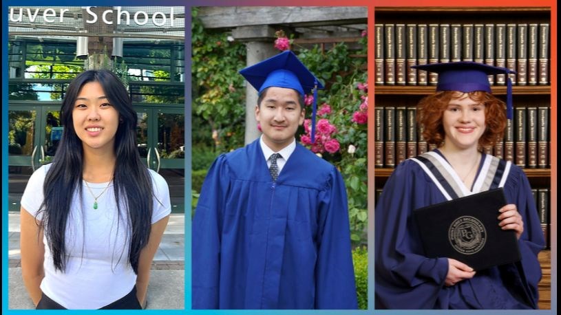 Paige Cheng, Leo Xu and Katie Evans are some of the Vancouver graduates awarded scholarships this year