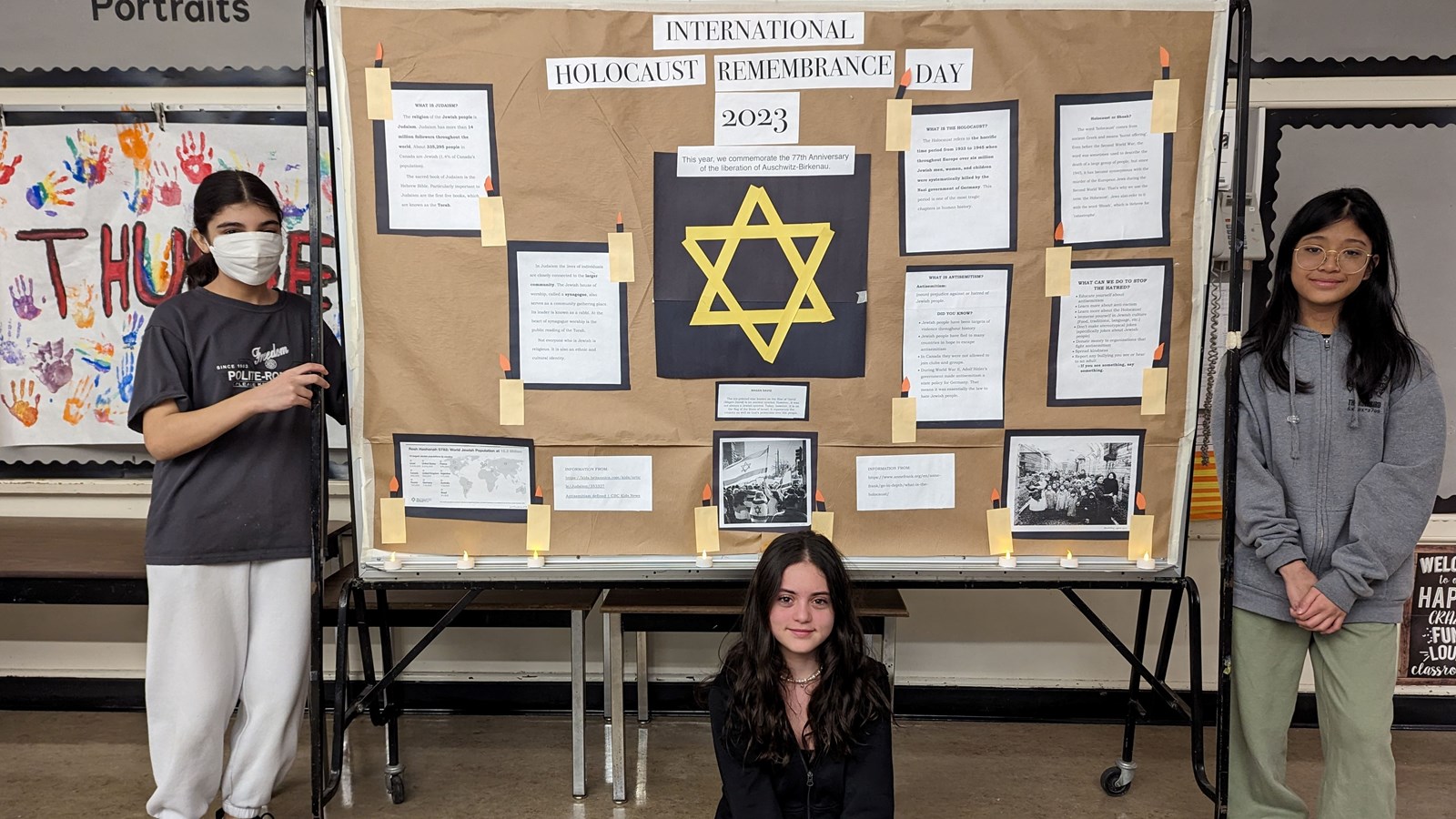 Thunderbird Elementary students create information board for International Holocaust Remembrance Day 