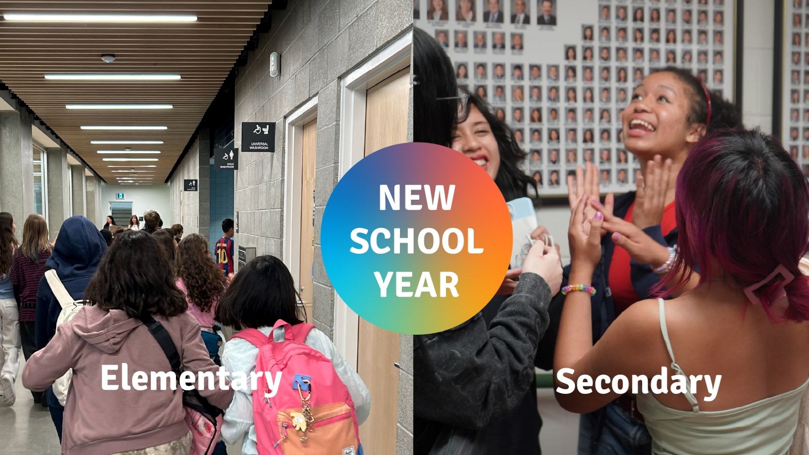 students in the hallway
