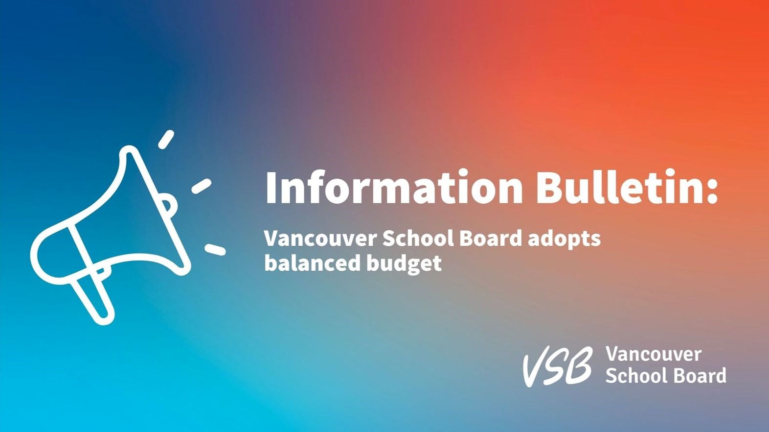 Vancouver School Board adopts balanced budget