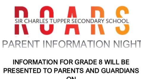 Parent Information Night Sept 11 at 7pm