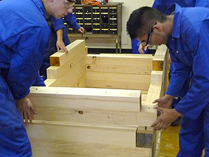 Tupper Tech students assemble garden boxes